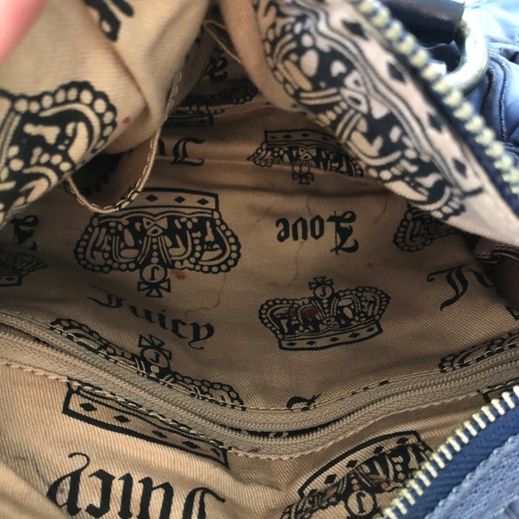 Y2K early 2k all over print Juicy Couture drawstring sporty shoulder bag purse - Picture 8 of 9